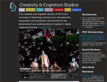 Tablet Screenshot of creativityandcognition.com